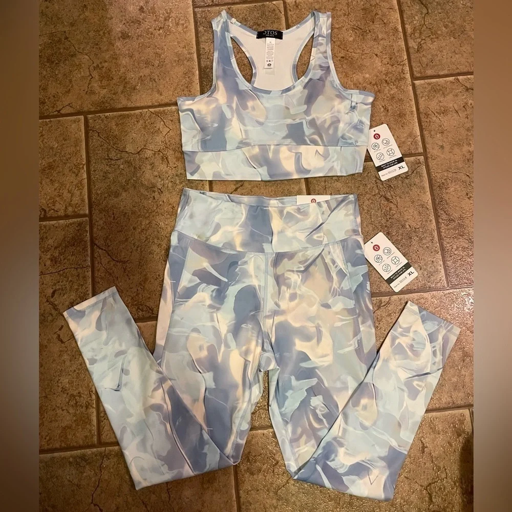 NWT OTOS *matching set* leggings and sports bra sz L